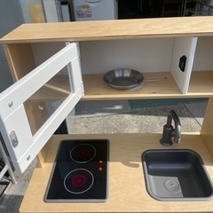 【リサイクルサービス八光】幅72㎝　IKEA　DUKTIG ドゥクティグ　おままごとキッチンの画像
