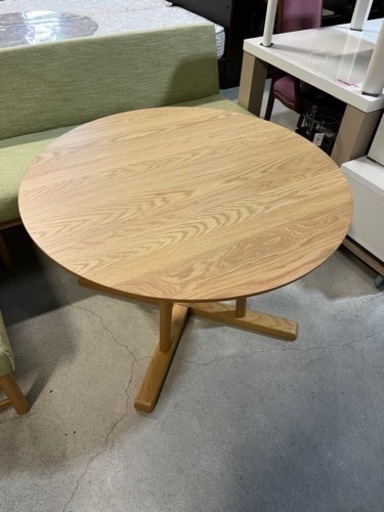 ☆高級家具セット!!☆ 総額38万相当 アクタス 天然木ダイニングセット THYMEシリーズ ラウンドテーブル ソファ コーナーソファ オットマン おまけクッション付き!!