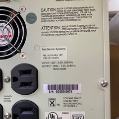 最終値下げ！条件付き無料！富士電機　無停電電源装置（UPS）DL5115シリーズの画像