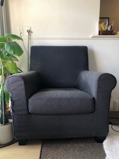 【美品50%OFF】一人掛けソファ IKEA GRÖNLID グローンリード（新品カバー付き）