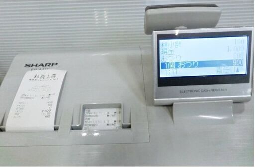 SHARP　電子レジスタ　ER-A411　動作良好　インボイス対応モデル　鍵付き　ハイエンドモデル　多機能　レジスター　店舗什器　シャープ　