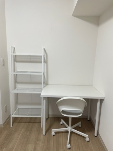IKEA デスク　チェア　ラック　セット