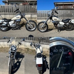 マグナ50カスタム車両☆バッテリー・タイヤ・プラグなど新品交換^_^色々整備で快調ですよ☆50cc原付オートバイ☆の画像