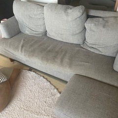 unicoソファ　3人掛け　オッドマンつきの画像