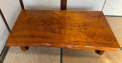 ヒノキ／一枚板／座卓／ローテーブル