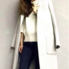 STUDIOUS バイカラー レディース ロングコートの画像