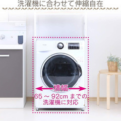 アイリスプラザ ランドリーラック ホワイト LRP-301の画像