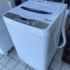 【2】SHARP シャープ 洗濯機 20年製 6Kg ES-GE6D-T 0213-80