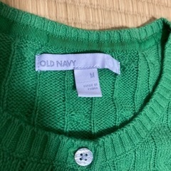 新品未使用　オールドネイビーの緑色ニットカーディガンの画像