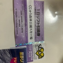 九重スキー場リフト券の画像