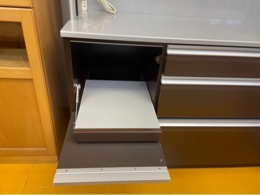 【リサイクルサービス八光】幅117.5㎝　松田家具　小平 40 エッセンス レンジ ダーク 食器棚