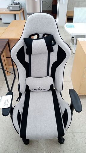 ★ジモティ割あり★  ゲーミングチェア ベージュ H×D×W クリーニング済み TJ4176