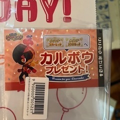 ポケモンセンター　お誕生日配送箱　バースデーブーケカード　カルボウのカードの画像