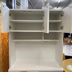 【愛品館 江戸川店 キッチンボード】NITORI（ニトリ）3枚スイング扉キッチンボード ID:151-008137-007の画像