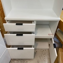 【愛品館 江戸川店 キッチンボード】NITORI（ニトリ）3枚スイング扉キッチンボード ID:151-008137-007の画像