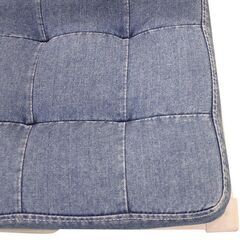 【元値17,600円！】天然木にデニム風のクッションを組み合わせた、お洒落なダイニングチェアの画像