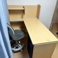 本棚付き学習机(椅子は付きません)