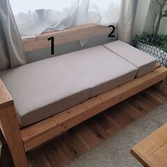 代々木直接引取）値下げ／お子様の遊びにも！ブロッククッション+カバー／きれいな状態の画像