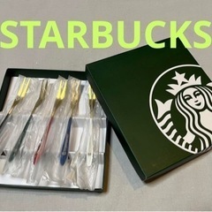 【STARBUCKS】新品未使用　5色のデザートフォーク　スタバ...