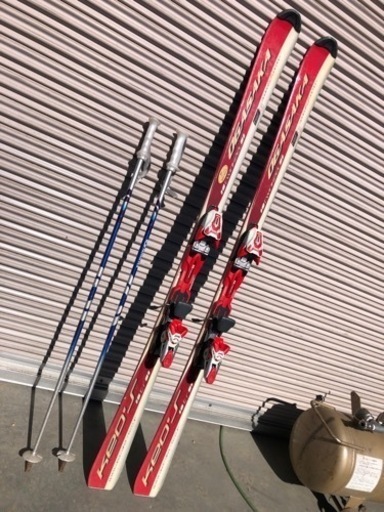 送料無料スキー板+ストック オガサカTR 160 マーカー金具付きチューン渡し
