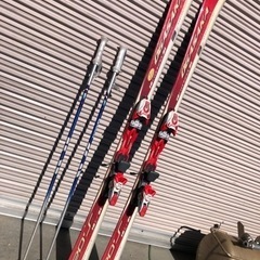 送料無料スキー板+ストック オガサカTR 160 マーカー金具付...