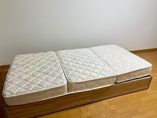 【美品】ベッドフレーム&マットレス セット(シングル)