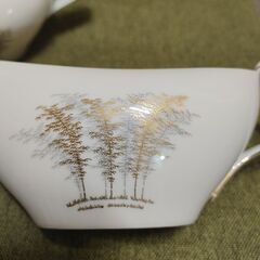深川製磁 金彩竹林 竹 陶器 金彩竹図 有田焼 ソースポット 超レトロ 食器 まとめて2個の画像