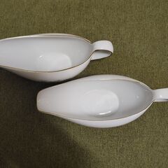 深川製磁 金彩竹林 竹 陶器 金彩竹図 有田焼 ソースポット 超レトロ 食器 まとめて2個の画像