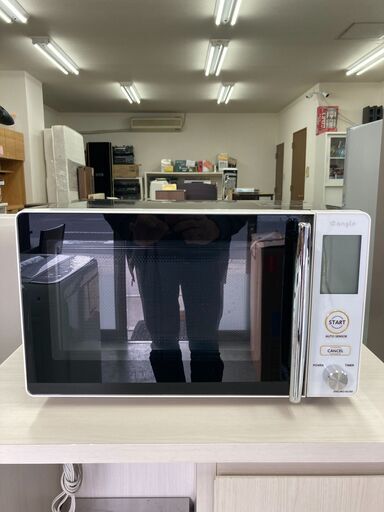 【リサイクルショップ　ピカソ　小松原】2021年製 エディオンオリジナル レトロデザインレンジ 電子レンジ e angleシリーズ ANG-MO-A5-G★4638★