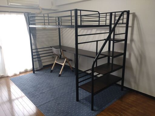 【引き取り限定】ロフトベッド　スチール製