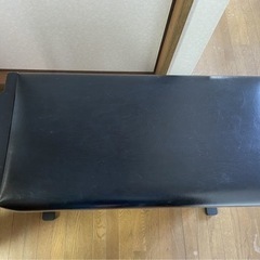 エレクトーンの椅子　ブラック Victor 縦約32x横約69x高さ約55cm 木製【現状品】の画像