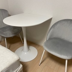 ベロア　ダイニングチェア　《定価16000円！！》グレーインテリ...