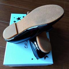 黒　エナメル　フォマルシューズの画像