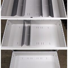 ☆生興 クウォール 3段 ラテラルキャビネット 鍵付き(各段施錠) RW45-310KD 下置用 完成品の画像