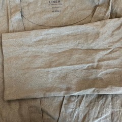 お値下げ●カーディガン　長袖　ロング　リネン　●ブラウニージャパン、麻混　usedの画像