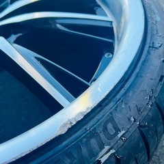 【ご成約済】バリ山タイヤセット❣️19インチ アネーロコラソン シャルマン 4本 前後異形の画像