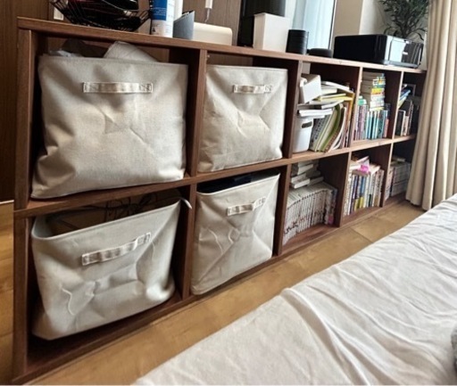 無印スタッキングシェルフセット・５段×２列・ウォールナット材