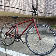格安クロスバイク　マットワインレッド 　700c　６速