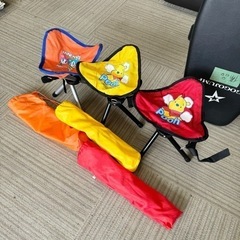 【お買い得‼️】3脚セット♪ キッズ用 折りたたみチェア キャン...