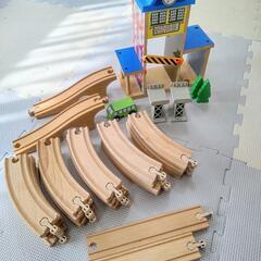 【美品】木製レール　セット　駅