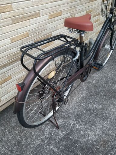 中古自転車 6段変速 26インチ LEDオートライト 軽整備済み 防犯