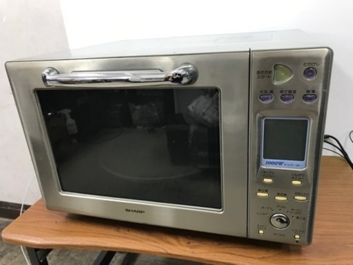 K2402-337 SHARP 電子レンジ RE-LD10-S 2002年製 取説なし 通電確認済み キズ・汚れあり 中古 ノークレーム・ノーリターンでお願いします