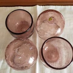 クラックガラスぐい呑み　の画像