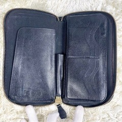 中古）IL BISONTE 長財布 オーガナイザー 黒