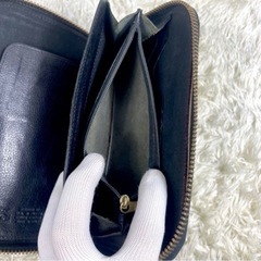 中古）IL BISONTE 長財布 オーガナイザー 黒