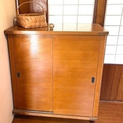 アンティーク靴箱　チェスト　シェルフ　昭和レトロ　80年代