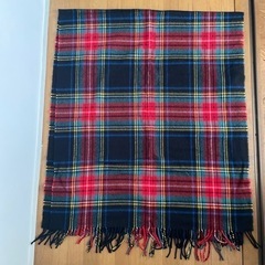 チェック大判ストールの画像
