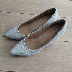 パンプス　仕事用　ヒール6cmパンプス　24cmパンプス　白パン...