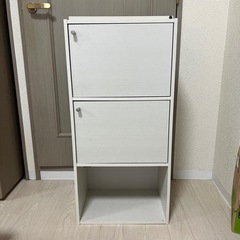 カラーボックス　ウッドホワイト　コーナン