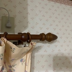 木製カーテンレール　高級　ダブル　新品の画像